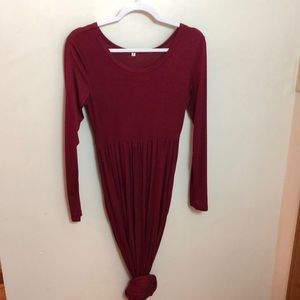 Maroon Maxi Dress